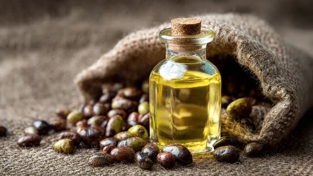 Ultra HD Cold Pressed Essential Oil with Raw Ingredients for Natural Skincare Concept Video
