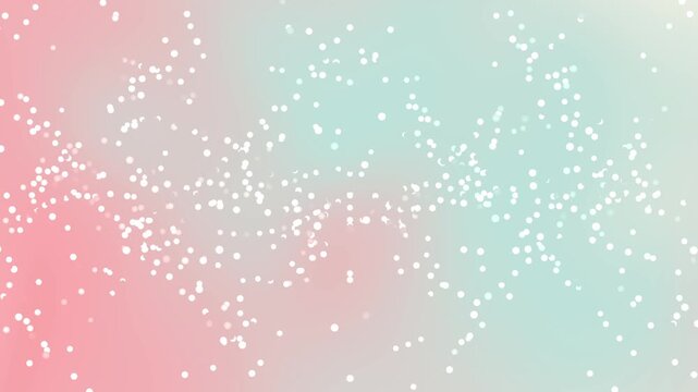 Pastel pink and mint gradient abstract particle background