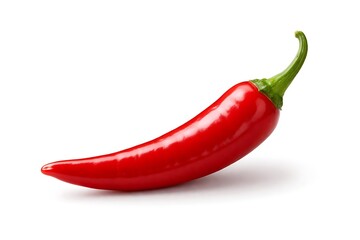 Fresh Red Chili Pepper Isolated on White Background