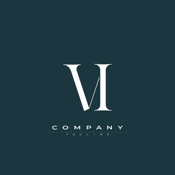 Elegant interlocking VI monogram emblem minimalist abstract logo design suited for luxury branding, fashion, stationery, packaging, corporate identity and creative projects.