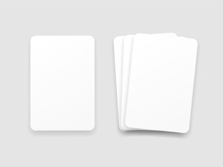 Playing card mockup. Heart playing card on a white background. Card and board game mockup. EPS10 Vector.