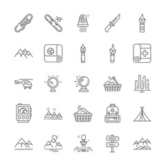 Fototapeta premium Collection of travel and tourism related icons