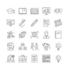 Fototapeta premium Collection of educational and business icons