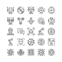 Collection of science and technology icons