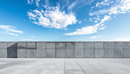 white wall and blue sky