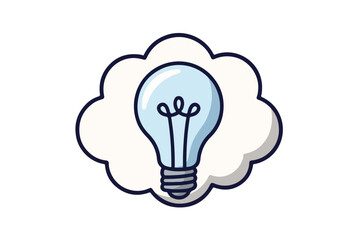 Cartoon Thought Bubble with Idea