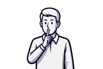 Silence Symbol Illustration