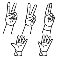 Fototapeta premium Icons for counting hands vector illustration