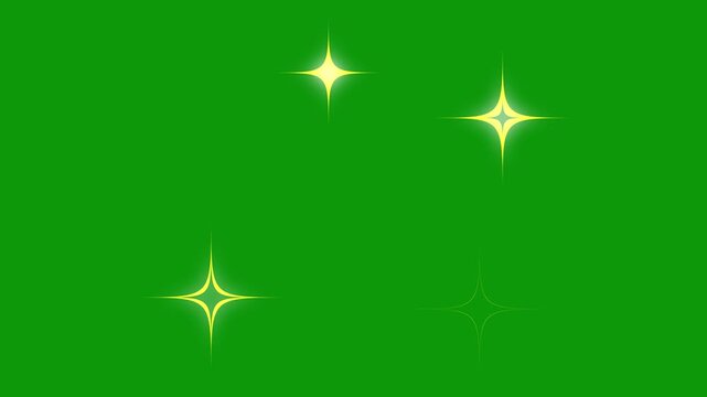 Twinkling cartoon stars and glitter FX, twinkle star glitter sparkle, comic manga flashes, flat smoke bursts, and sparkle pop-up animations, and cartoon shine effects. 4k