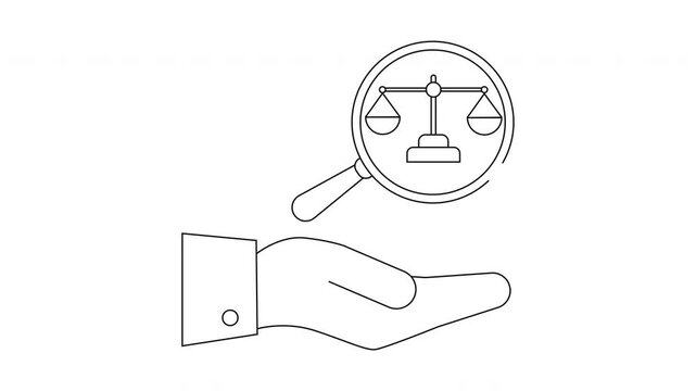 Justice in Hand - Legal Concept Illustration for Fairness and Equality.