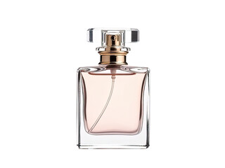 A single perfume bottle placed on a clean white background, ideal for use in advertising and branding