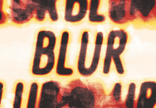 Dissolving Grunge Text Effect Mockup