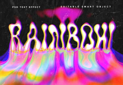 Melting Text Effect Mockup