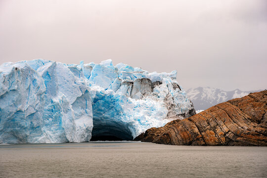 Exploring the Perito Moreno glacier near Calafate in Argentina.