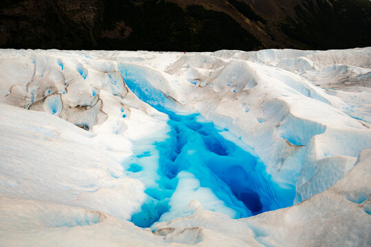 Exploring the Perito Moreno glacier near Calafate in Argentina.