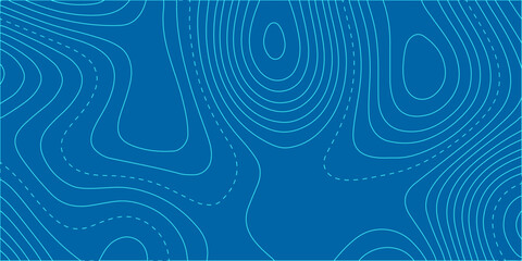 Abstract blue topographic map background with light contour lines organic minimalist terrain texture for water design © Creative Lis
