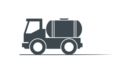 Fototapeta premium Iconic Tanker Truck Silhouette For Logistics And Transport Needs