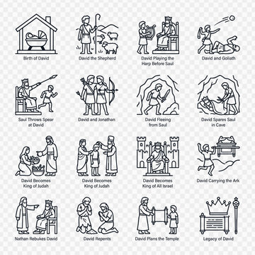 Collection of Bible stories about King David's life and reign
