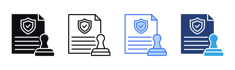 Approval icon sheet multiple style collection