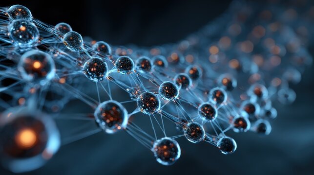 Abstract molecular structure scientific technology background