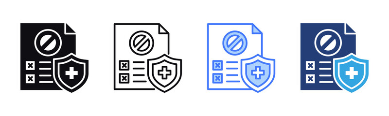 Obraz premium Termination icon sheet multiple style collection