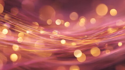 Abstract pink and gold bokeh lights background