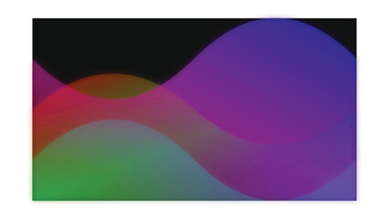 Obraz premium Abstract scalable vector background with flowing wave curves and vibrant wave shapes in rainbow colors suitable for web banner wallpaper and business design template