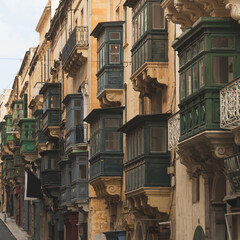 Maltese Balconies in Valletta