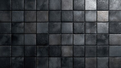 Dark Gray Square Tile Texture Background