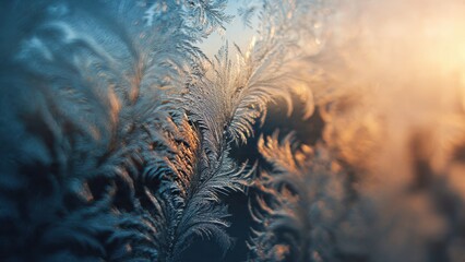 Obraz premium Frosted Window in Winter