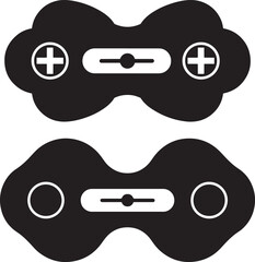 Controller symbols icon silhouette