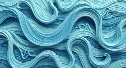 Obraz premium Swirling patterns of teal and blue in abstract art