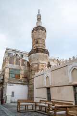 Obraz premium Old Al Shafee Mosque, Al Balad district, Jeddah, Saudi Arabia