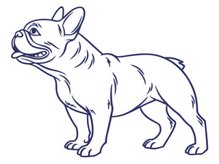 Obraz premium Stylish French Bulldog illustration for pet lovers