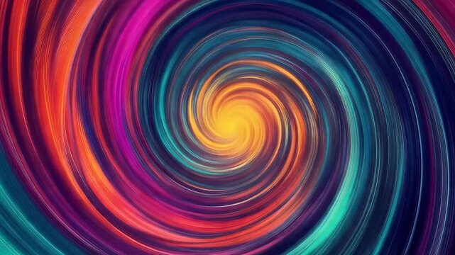 A mesmerizing spiral of vibrant colors creating a captivating cosmic pattern