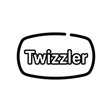 Twizzler Logo Black and White Outline Symbol - Modern Brand Icon Vector