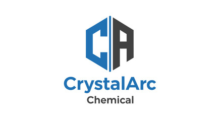Fototapeta premium CrystalArc Chemical company logo with abstract geometric design.