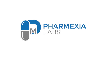 Pharmexia Labs logo with capsule emblem and company name.