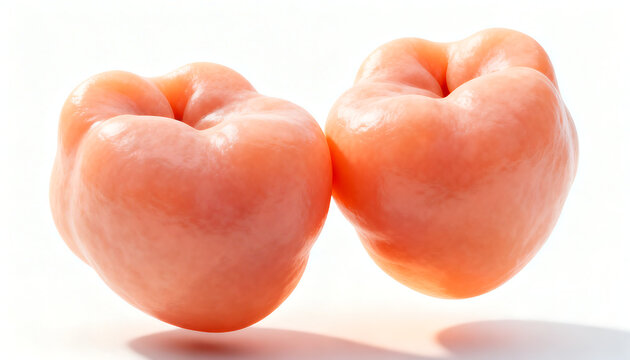 3D medical rendering of human palatine tonsils anatomy showing lymphatic tissue structure detail