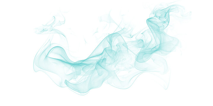 A mesmerizing swirl of teal smoke against a dark background