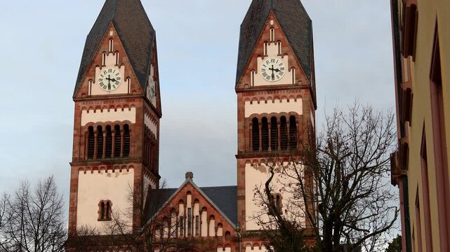 historic offenburg germany in winter 4k 25fps video