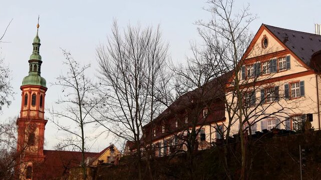 historic offenburg germany in winter 4k 25fps video