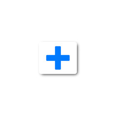 Fototapeta premium Blue First Aid Icon
