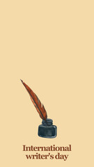 Międzynarodowy dzień pisarzy - grafika projekt wektorowy © polanski.portfolio