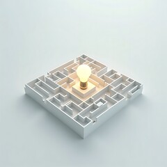 Bright Idea in Maze: Finding Solutions & Innovation