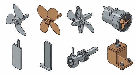 Industrial Parts and Machinery Components. © Nabih
