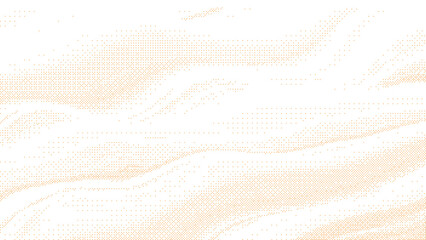Abstract orange halftone wave pattern with dotted gradient flow, modern minimal vector background on white, dynamic texture design for wallpaper, branding, poster and textile