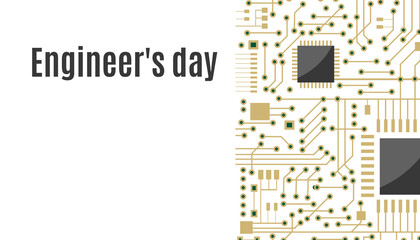 Świayowy dzień inżyniera - grafika wektorowa, projekt, deseń