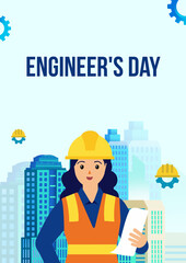 Miedzynarodowy dzień inżyniera - projekt, grafika wektorowa © polanski.portfolio