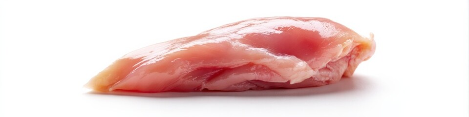 Fresh raw chicken breast on white background